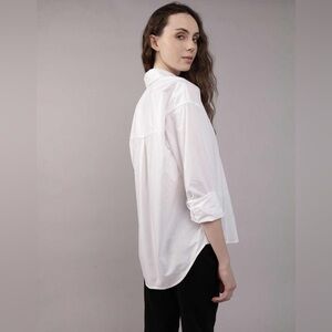 NWOT American Eagle Oversized White Poplin Button-Up Shirt